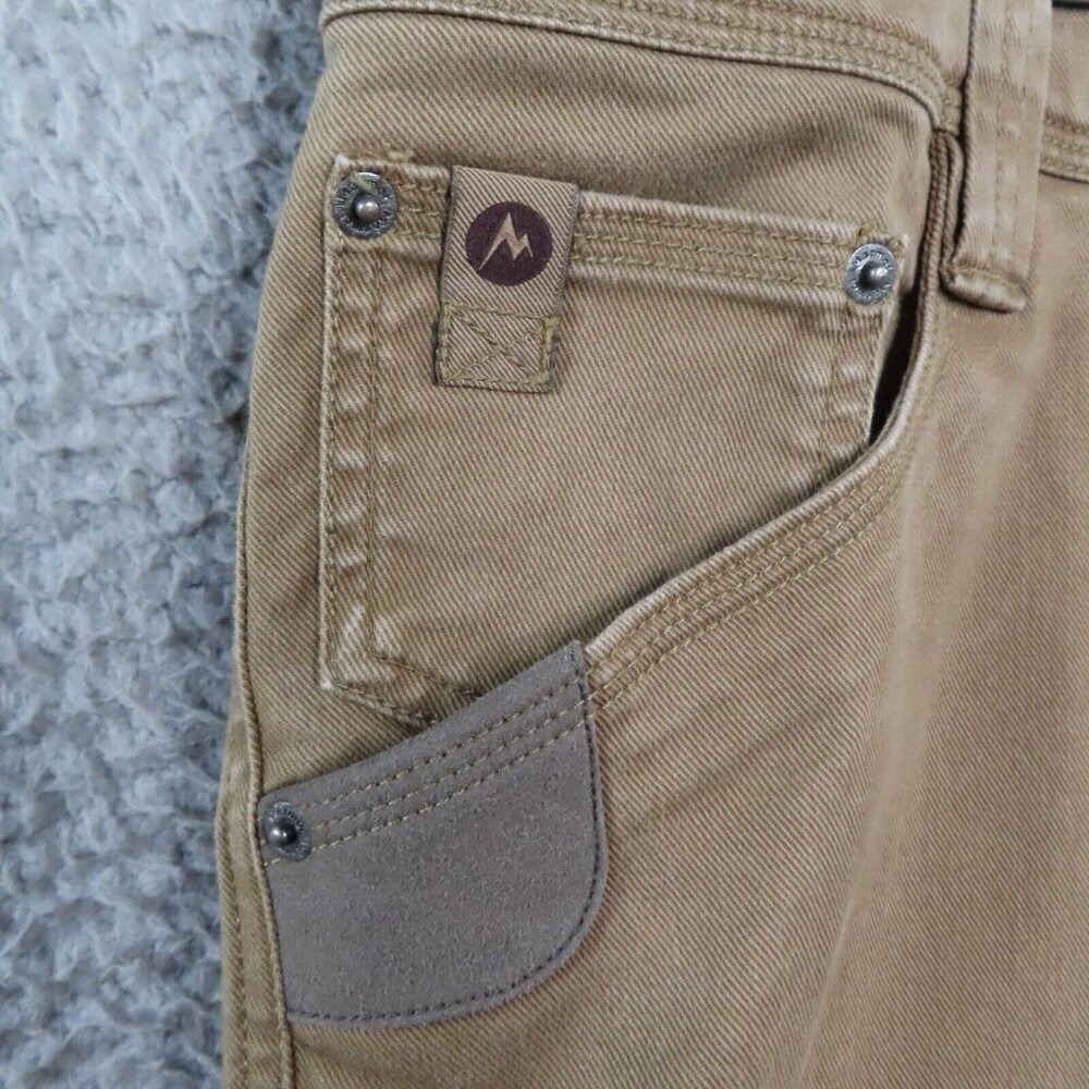 Marmot Shorts Men 40 Casual Chino Zip Cotton Brown Pockets Outdoor Hike - Picture 4 of 10
